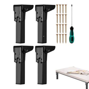 Imagem de Pés Para Mesa De Centro - 4 Peças Pernas para Mesa de Computador | Pés Para Móveis Com De Borracha Para Proteção Do Piso