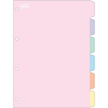 Imagem de Divisorias Para Fichario Academie Tons Pasteis Com 6 Unidades - Tilibr