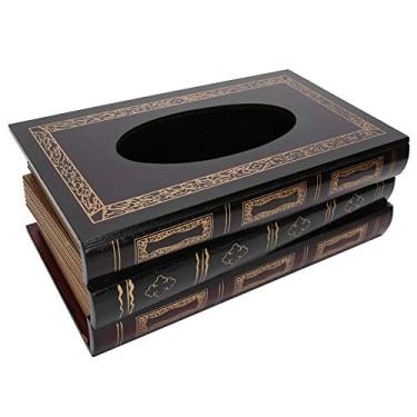 Imagem de Akozon Titular da Caixa de Tecido de Madeira de Estilo Europeu retrô - Distribuidor de Guardanapo de Grande Capacidade para Casa, Escritório e Carro