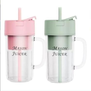 Imagem de Liquidificador Portátil, Mini Liquidificadorcom 6 Lâminas Afiadas, Shakeira Elétrica Recarregável para shakes Smoothies Cozinha Escritório Academia Caminhada 420ml (Rosa)