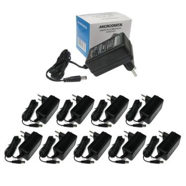 Imagem de Kit 10 Fontes de Alimentação Bivolt Automática 12VDC 1A MA 3S - Microd