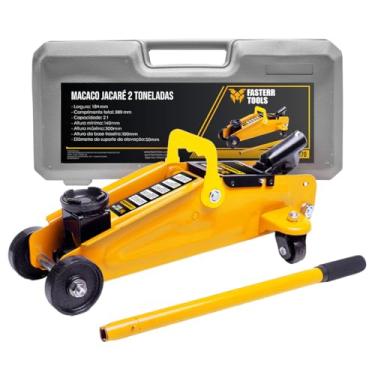 Imagem de Macaco Hidráulico Tipo Jacaré Fasterr Tools FST070 2 Toneladas com Válvula de Segurança e Maleta