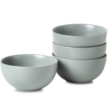 Imagem de Tikooere Conjunto de 4 tigelas de cereal, tigelas de 680 g para cozinha, tigelas de cerâmica para salada, frutas, café da manhã, sobremesa, tigelas de sopa de grés, seguras para lava-louças e