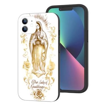 Imagem de HANLINZHIYA Capa compatível com iPhone 12 iPhone 12 Pro, design de oração de Madonna, proteção contra quedas, fina, à prova de choque, capa de TPU para presente para homens e mulheres