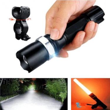 Imagem de Lanterna Led Cree Q5 Com Zoom Ajustável Com Suporte Para Pixação EC101