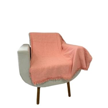 Imagem de Manta 3,00M x 1,80M Sofá King Grande Grossa Decoração Sala Protetora Decorativa Colcha Coberta(Pêssego (3,00M x 1,80M))