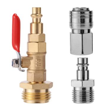 Imagem de Conector de Engate Rápido Externo para RV, com Ligação Rápida 1/2" e Adaptador Mangueira Jardim 3/4" Torneira Duche Exterior RV e Porta Pulverização de Água para Camper