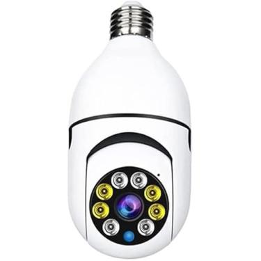 Imagem de Câmera Lâmpada de Segurança Wi-Fi, 360° Full HD 1080p, Áudio Bidirecional, Visão Noturna