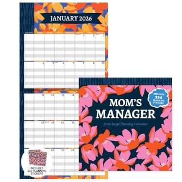 Imagem de TF Publishing Calendário de parede 2026 Mom's Manager - grades grandes para compromissos e agendamento - Calendário de parede mensal vertical 2026 com papel fosco premium para organização de casa e