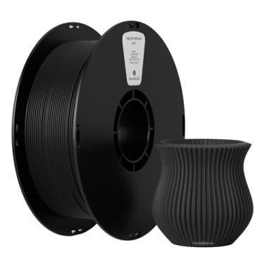 Imagem de kexcelled Filamento PETG de fibra de vidro 1,75 mm preto, filamento de impressora 3D PETG GF superfície fosca 1 kg, alto impacto e encolhimento de material reduzido, serve para a maioria das