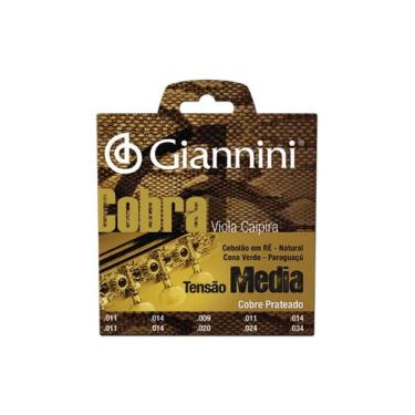 Imagem de Corda Viola Caipira Giannini Gesvm Media Cobre Prateado