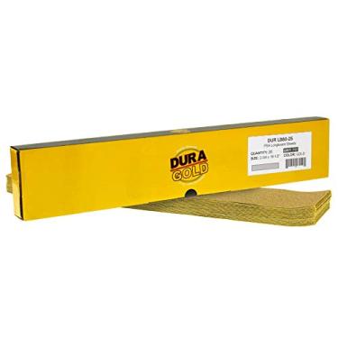 Imagem de Dura-Gold – Premium – Ouro 80 grãos – Folhas de Longboard pré-cortadas 6,35 cm de largura por 40,64 cm de comprimento – lixa autoadesiva autoadesiva de placa longa – caixa com 25 folhas de acabamento de lixa