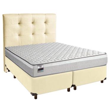 Imagem de Cama Box + Colchão Queen Molas Ensacadas Hanover Inducol + Cabeceira E