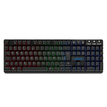 Imagem de Teclado Gamer Lehmox LEY-2087 RGB USB 1,5M ABNT Teclas Flutuantes Preto - LEY-2087