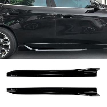 Imagem de Extensão de spoiler labial para saia lateral de carro difusor protetor compatível com X3 G45 G48 M Sport 2024+ acessórios de avental divisor de saia lateral do carro (preto brilhante)
