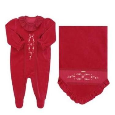 Imagem de Kit Saída Maternidade Plush Luxo Bebê Menina Paraiso 17749-Feminino