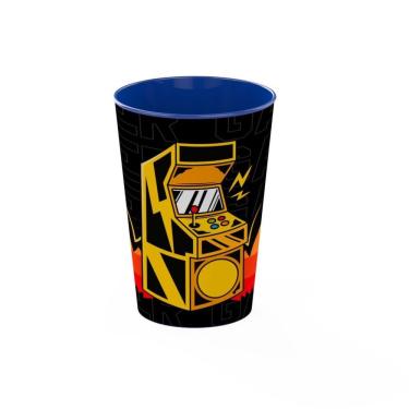Imagem de Copo Infantil Decorado Gamer Bpa Free 300ml Azul