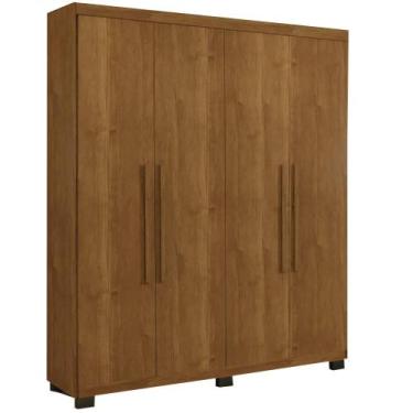 Imagem de Guarda Roupa Master 4 Portas 1.40m 3 Gavetas 100% MDF Cinamomo - Móvei
