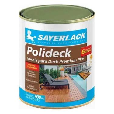 Imagem de Verniz Deck Polideck Piscina 900ml Natural Semibrilho Sayerlack