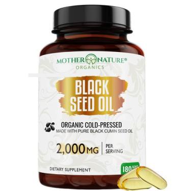 Imagem de Suplemento de óleo de semente preta Mother Nature Organics 2000 mg - M