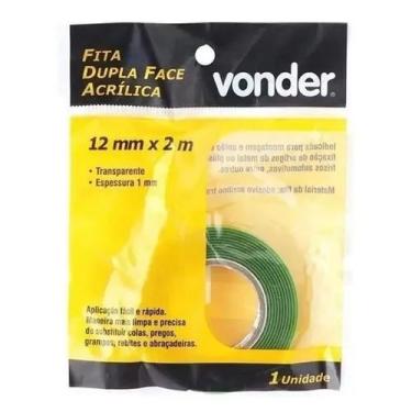 Imagem de Fita Dupla Face Fixa Forte VONDER 12mmx2m