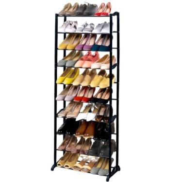 Imagem de Sapateira Organizadora Multiuso Vertical 10 Andares Prateleira Tênis Sapatos