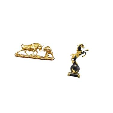 Imagem de Bothyi Coleção de Esculturas Modernas de Animais, Estátua de Cavalo Touro, Arte em Estilo Chinês para Mesa, Mesa, Centro de Mesa, Sala de Estar, Quarto, Lare