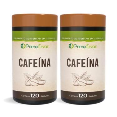 Imagem de Kit 2x Cafeína 200mg 120 Cápsulas Prime Ervas