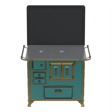 Imagem de Fogão a Lenha GII N 2 Renaissance Turquesa Saida Direita