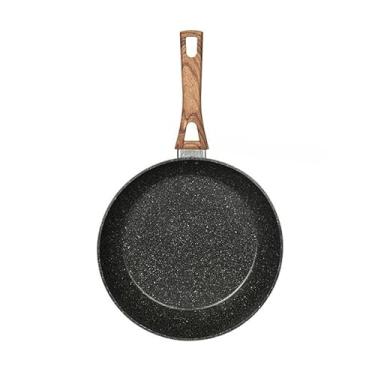 Imagem de Frigideira Antiaderente Indução Fundo Triplo Cabo Soft Madeira Não Gruda Sem Óleo (20cm)