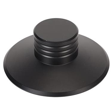 Imagem de Estabilizador de peso de gravação, reduz a vibração braçadeira de disco de vinil portátil escorregadia liga de alumínio para toca-discos de vinil LP (preto)