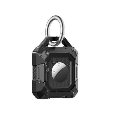 Imagem de Beydoa Porta-chaveiro IP68 impermeável para AirTag, compatível com Apple AirTag, capa resistente para chave, mochila, bagagem, cachorro e gato (preto, 1 pacote)