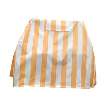 Imagem de simhoa Tampa do lençol freático infantil Toys ao ar livre Tampa de mesa Tabela de mesa Prática à prova de vento Protetor de capa de de parque aquático à, Laranja E Branco