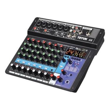 Imagem de 2X Misturador Portátil Profissional De 8 Canais Teyun Mesa D
