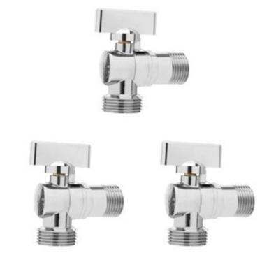 Imagem de Kit C/ 3 Registro Torneira Esfera Maquina De Lavar 1/2X3/4 - Montelar 