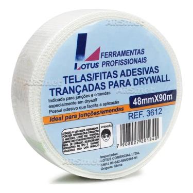 Imagem de Fita Telada Drywall 48Mm X 90M Parede Trincas Parede Gesso