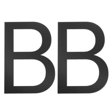 Imagem de PATIKIL Números de casa, 2 peças de 5 cm autoadesivo acrílico moderno número de casa para endereço externo caixa de correio porta fazenda casa escritório apartamentos quarto de hotel, preto (B)