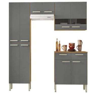 Imagem de Cozinha Modulada com Balcão 4 Peças 10 Portas em MDP Nala Kits Paraná,