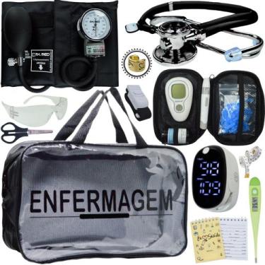 Imagem de Kit Enfermagem Premium Basico - Love Saude, PRETO TRANSPARENTE PAMED