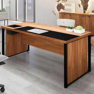 Imagem de Mesa Executiva para Escritório Diretor 200cm com Caixa de Tomadas Port