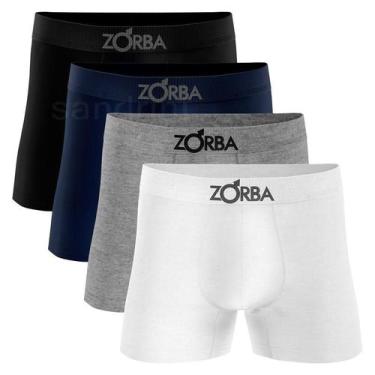 Imagem de Kit 4 Cuecas Boxer Masculino Zorba Algodão Sem Costura Original, Sorti