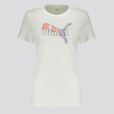 Imagem de Camiseta Puma ESS Logo Lab Feminina Branca, M