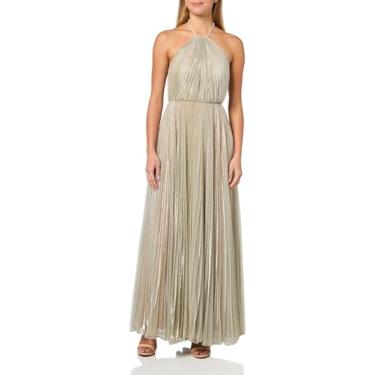 Imagem de HALSTON Vestido feminino Marisol Lurex, estanho, 46