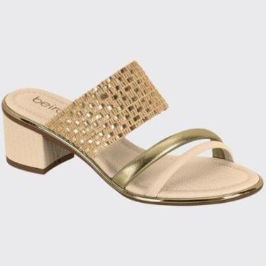 Imagem de Sandália Slide Tresse Feminina Salto Grosso Beira Rio 8379.254.30024-Feminino