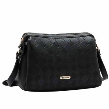 Imagem de Bolsa Feminina Transversal Moderna Elegante Relevo Chenson-Feminino