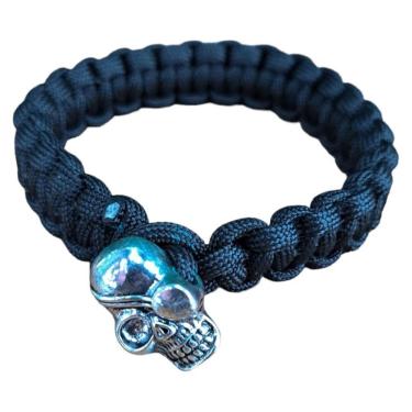 Imagem de Bracelete Paracord Caveira Preto