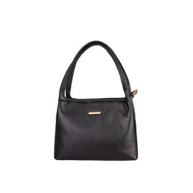 Imagem de Bolsa básica de ombro em couro liso Maria