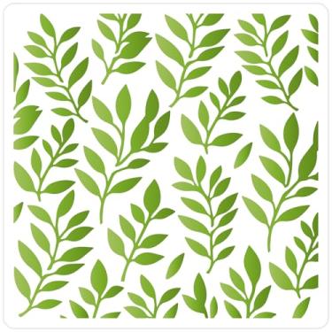 Imagem de GORGECRAFT Estêncil de folha grande 11,8 x 11,8 polegadas plástico PET reutilizável primavera verão folhas de videira modelo de estêncil botânico para pintura com pincel em tecido de parede de madeira