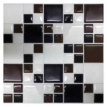 Imagem de Pastilha Adesiva Miscelânea Marrom Café Kit 4 Placas