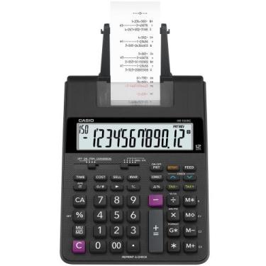 Imagem de Calculadora de bobina casio hr-100rc preta, Preto